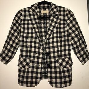 NWOT Anthropologie gingham blazer